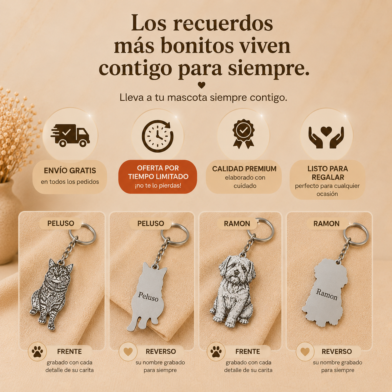 Llavero personalizado con la foto de tu mascota