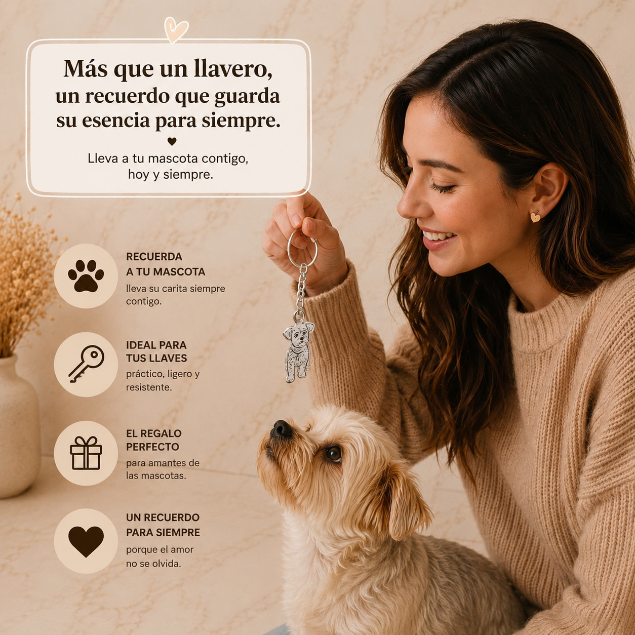 Llavero personalizado con la foto de tu mascota