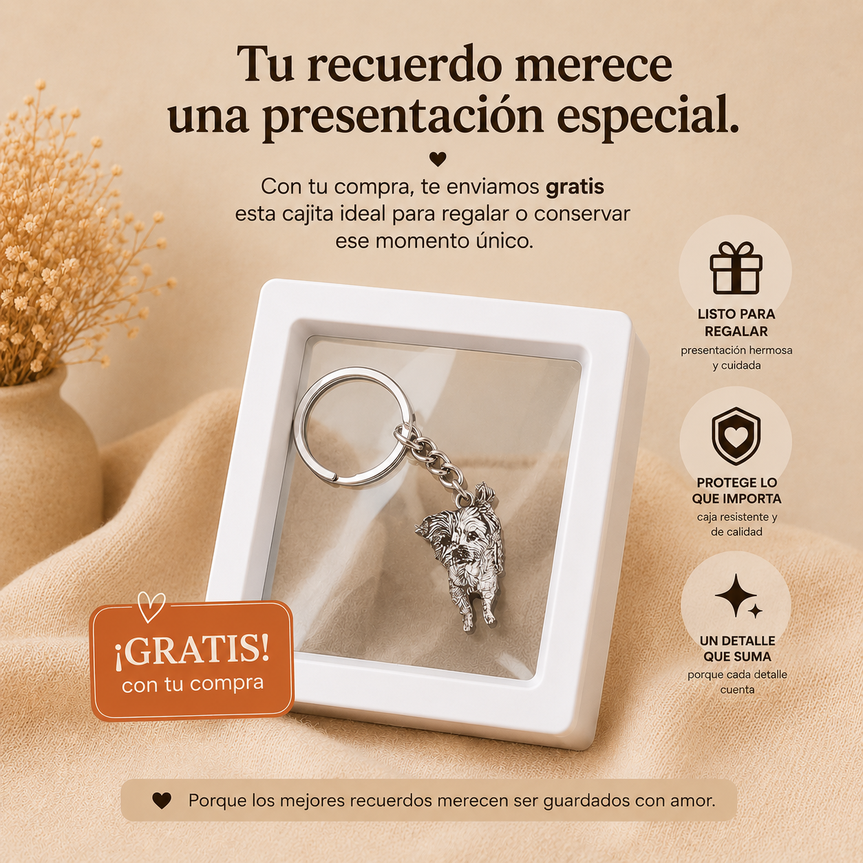 Llavero personalizado con la foto de tu mascota